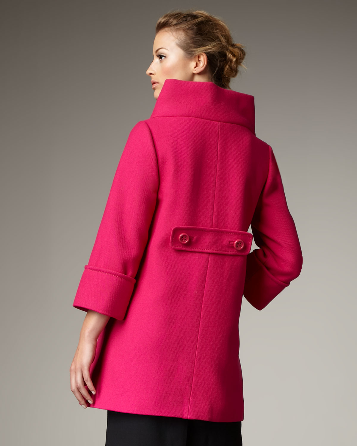 Lyst - Kate Spade New York Cherie Three-quarter-sleeve Coat in Pink