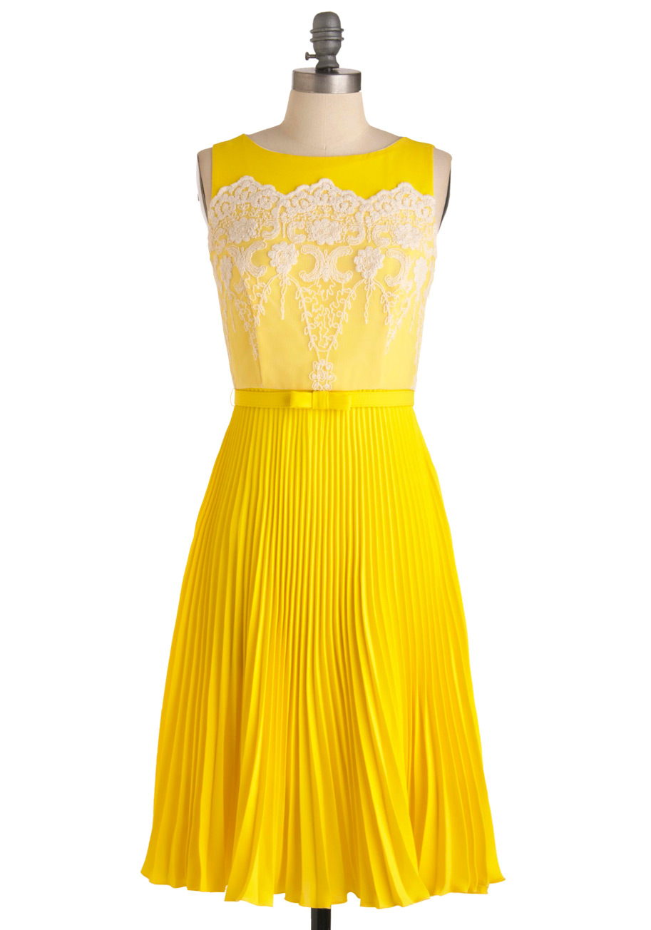 Modcloth Lemon Amour Dress in Yellow (lemon) | Lyst
