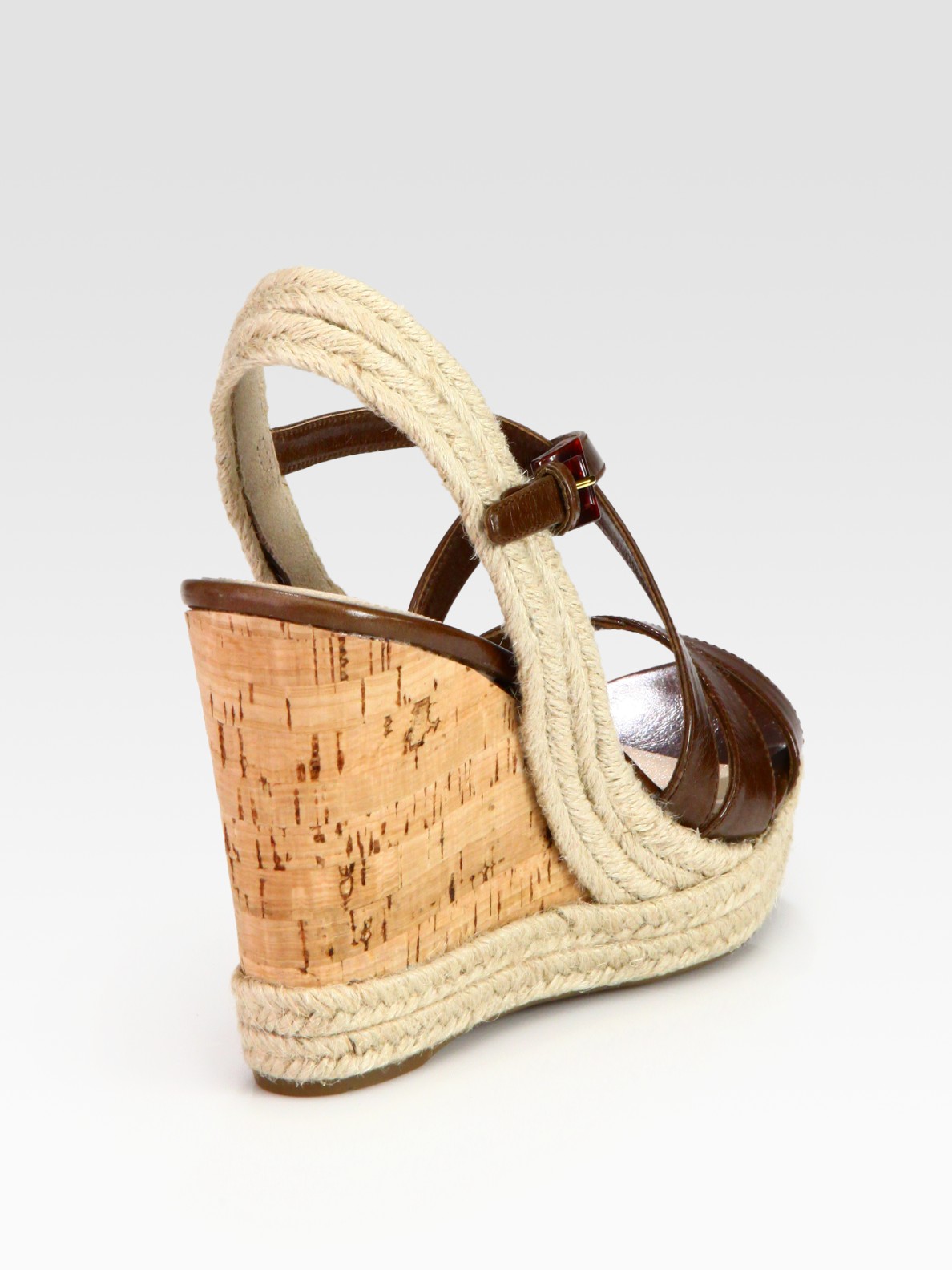 prada leather flatform espadrille slingbacks sandals