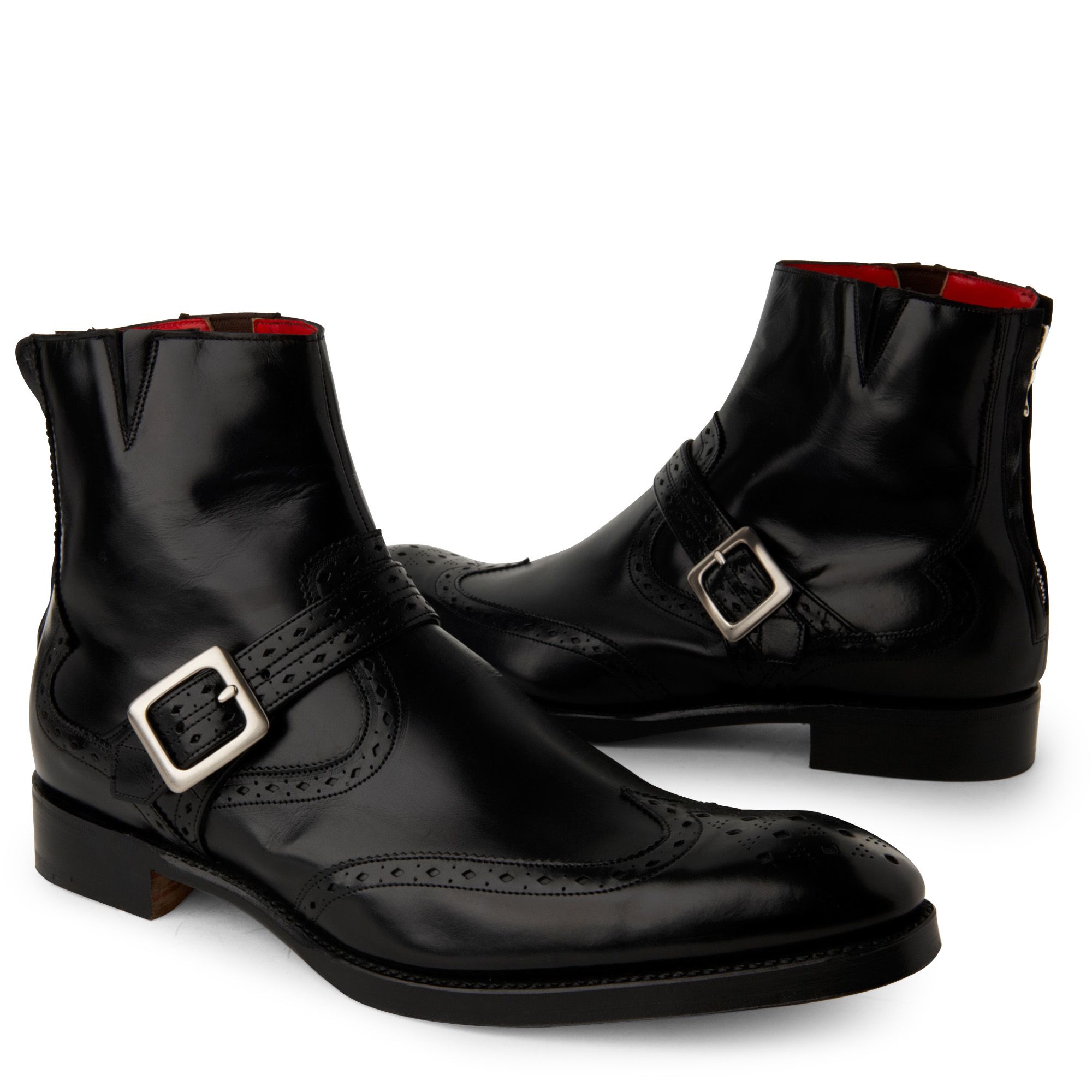 Jeffery West Lemmy Brogue Biker Boots in Black for Men | Lyst