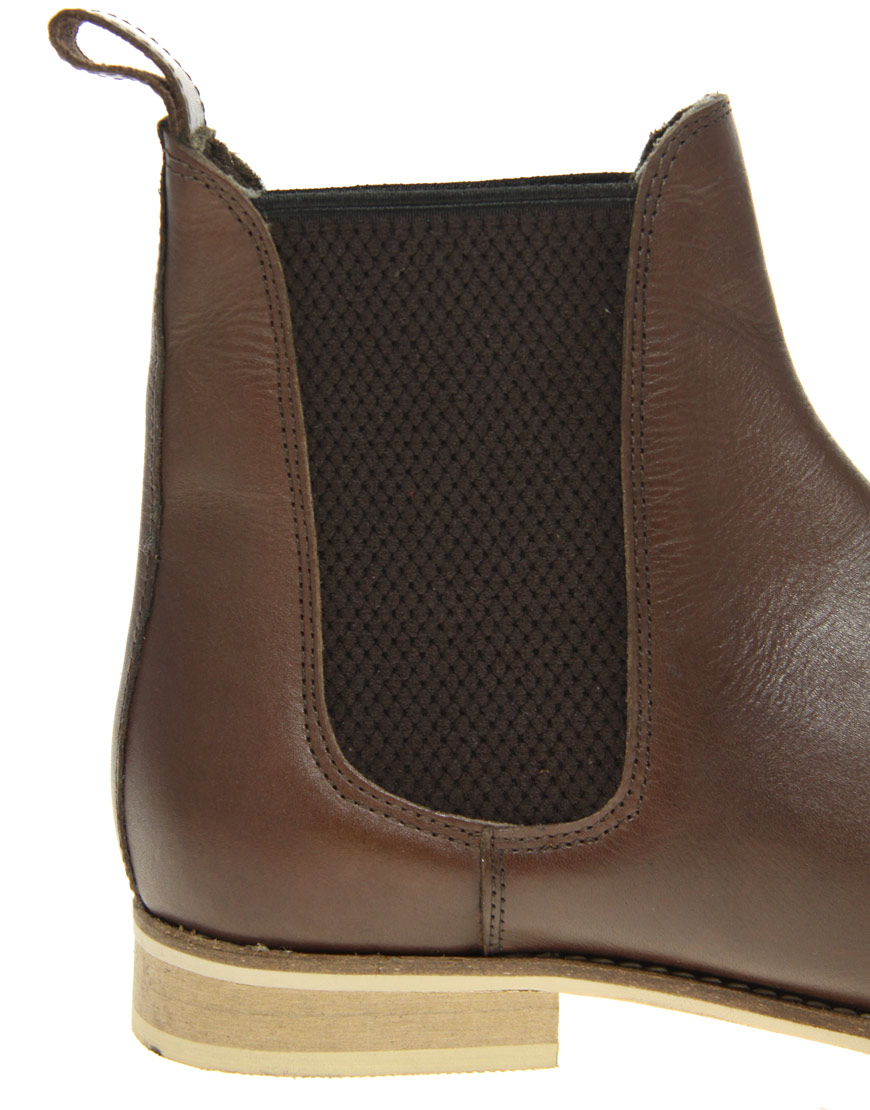 brown chelsea boots asos