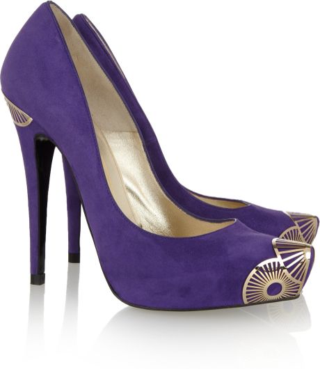 Lara Bohinc Tatjana Suede Pumps in Purple | Lyst