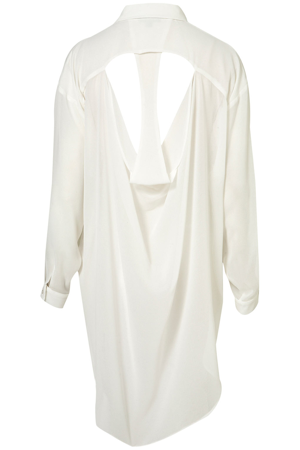 Lyst - Topshop Racer Back Shirt in White