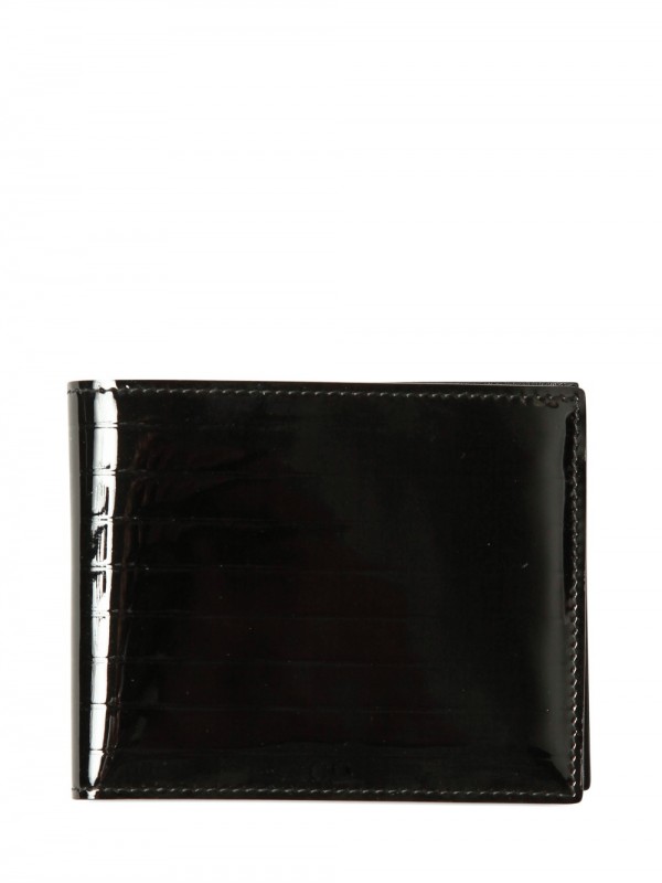 Lyst Dior Homme Patent Leather Coin Wallet in Black for Men