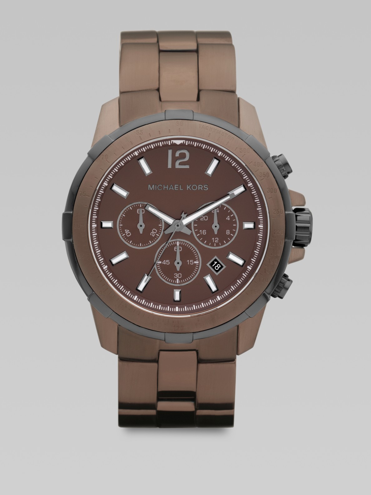 Michael Kors Stainless Steel Chronograph Watch in Brown for Men ...