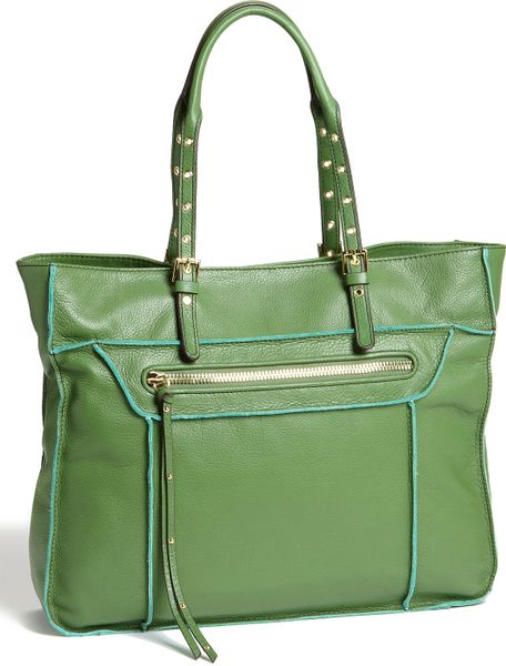 Steven By Steve Madden France Leather Tote in Green (lime) | Lyst