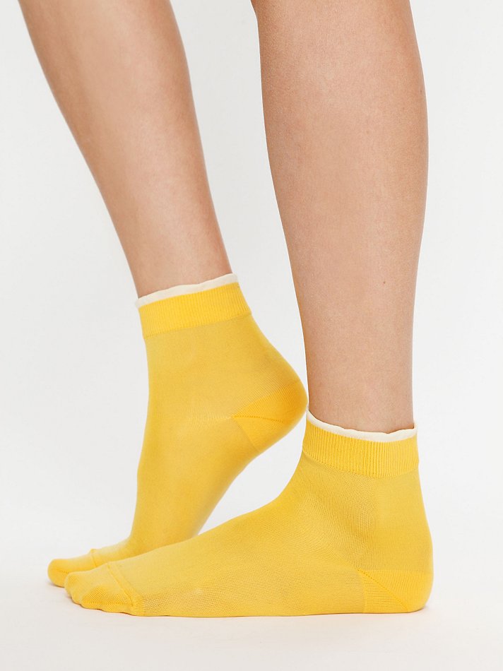 Free People Brights Ankle Sock in Yellow | Lyst