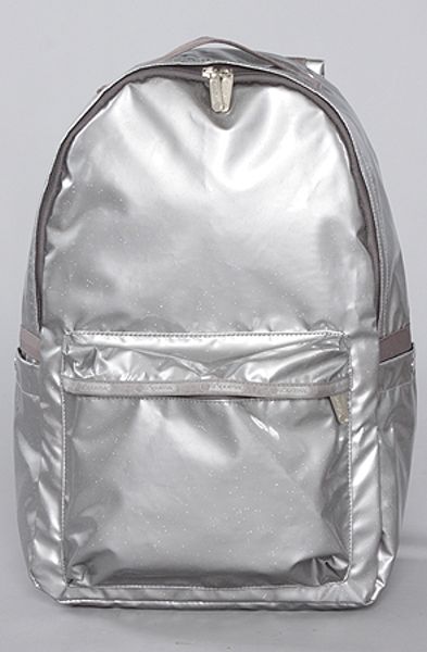 Lesportsac The Large Basic Backpack in Silver Glitter in Silver | Lyst