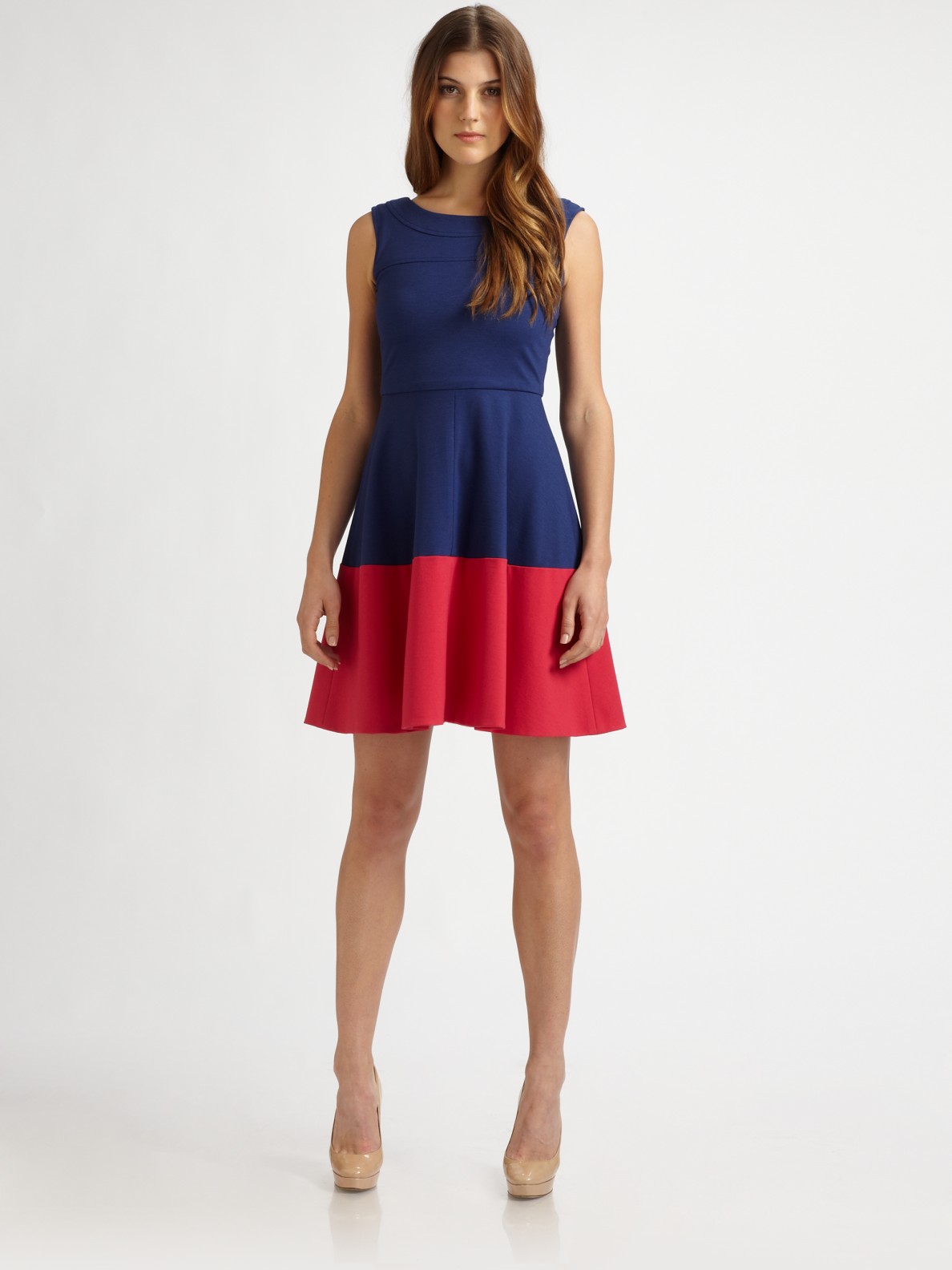 Lyst - Shoshanna Aline Dress in Blue