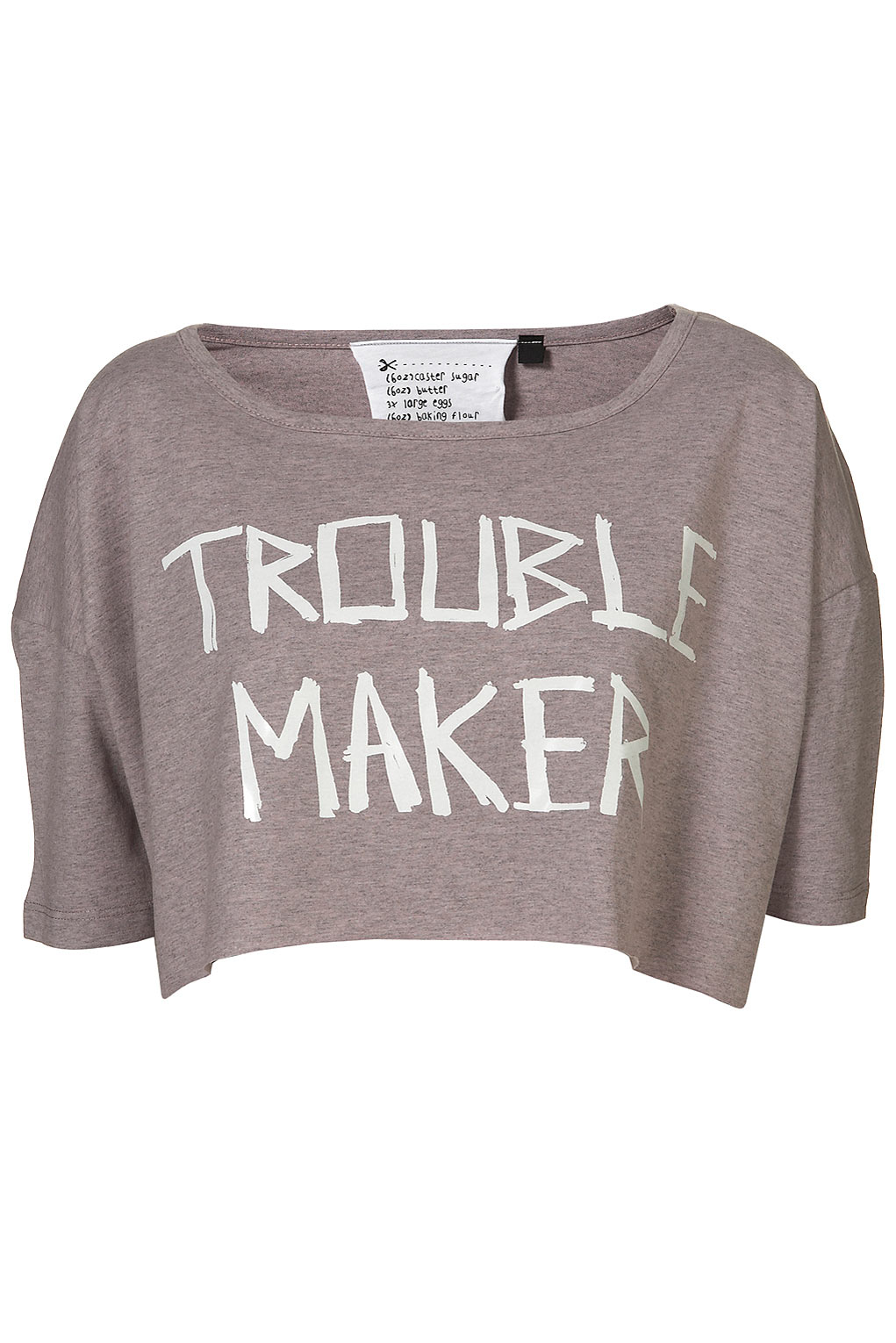 Lyst  Topshop Trouble Maker Crop By Tee and Cake in Pink