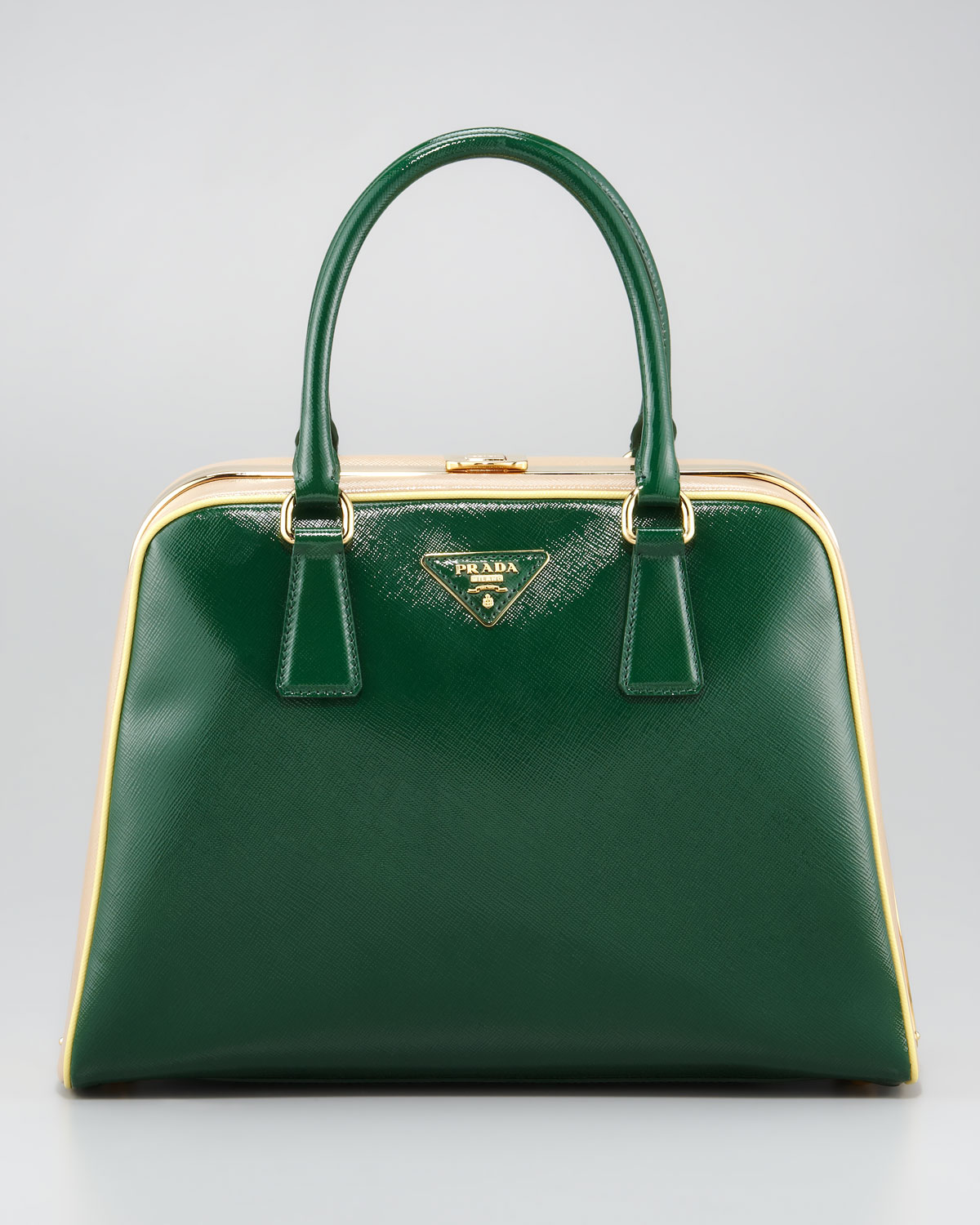 Lyst Prada Pyramid Frame Bag in Green