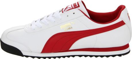 Puma The Roma Basic Sneaker in White Red in White for Men (white/team ...