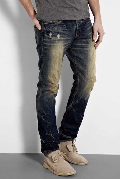 Prps Dark Burner Grease Wash Fury Carrot Jeans in Blue for Men | Lyst