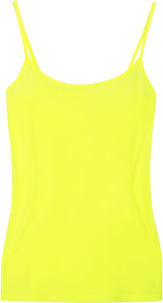 Splendid Stretch-cotton Camisole in Yellow | Lyst
