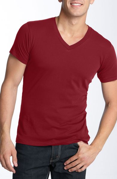 Alternative Apparel Perfect V-neck T-shirt in Red for Men (red sand) | Lyst