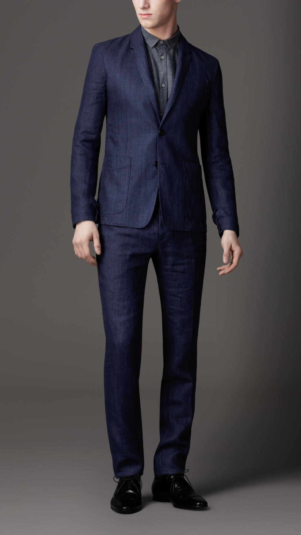 Burberry Slim Fit Hemp Suit in Blue for Men (bright indigo) | Lyst