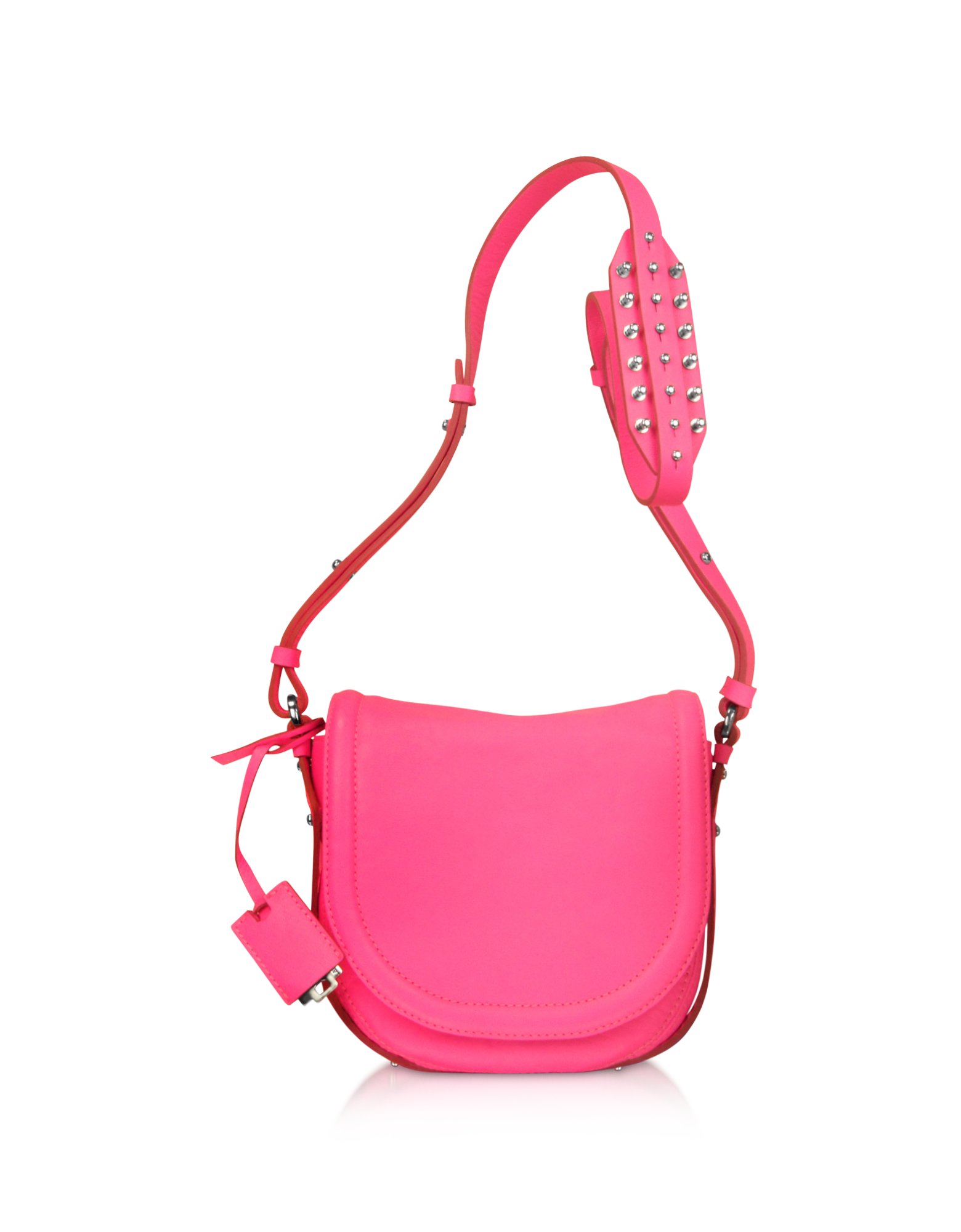 Mcq By Alexander Mcqueen Amwell Leather Shoulder Bag in Pink (blue) | Lyst
