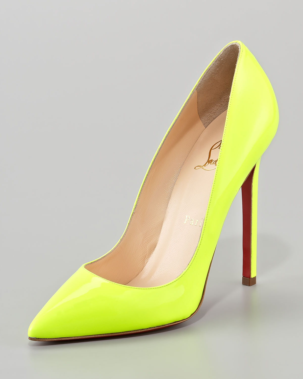 christian louboutin leopard mens shoes - Christian louboutin Pigalle Neon Pump in Yellow | Lyst