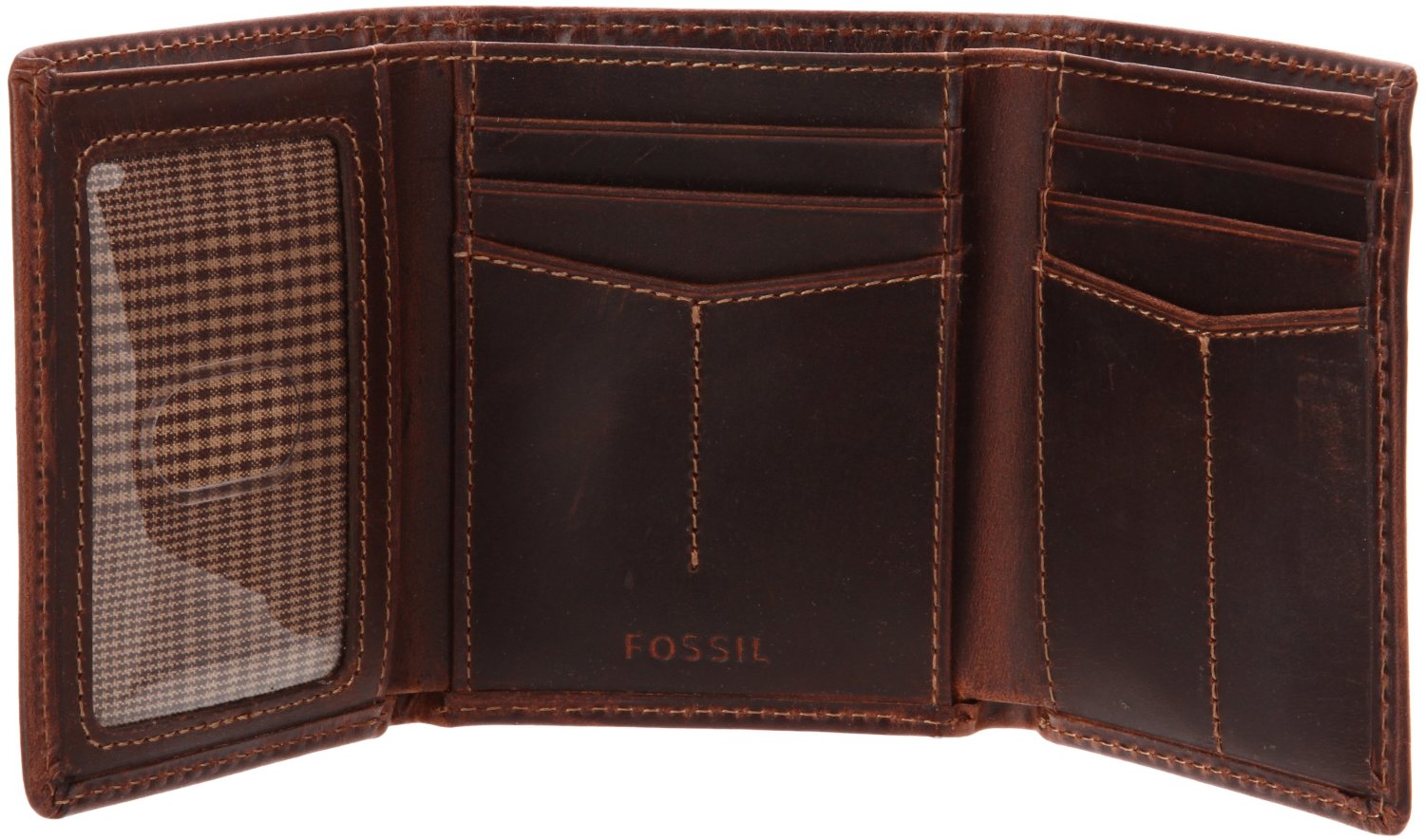 Fossil Sam Trifold Wallet in Brown for Men Lyst