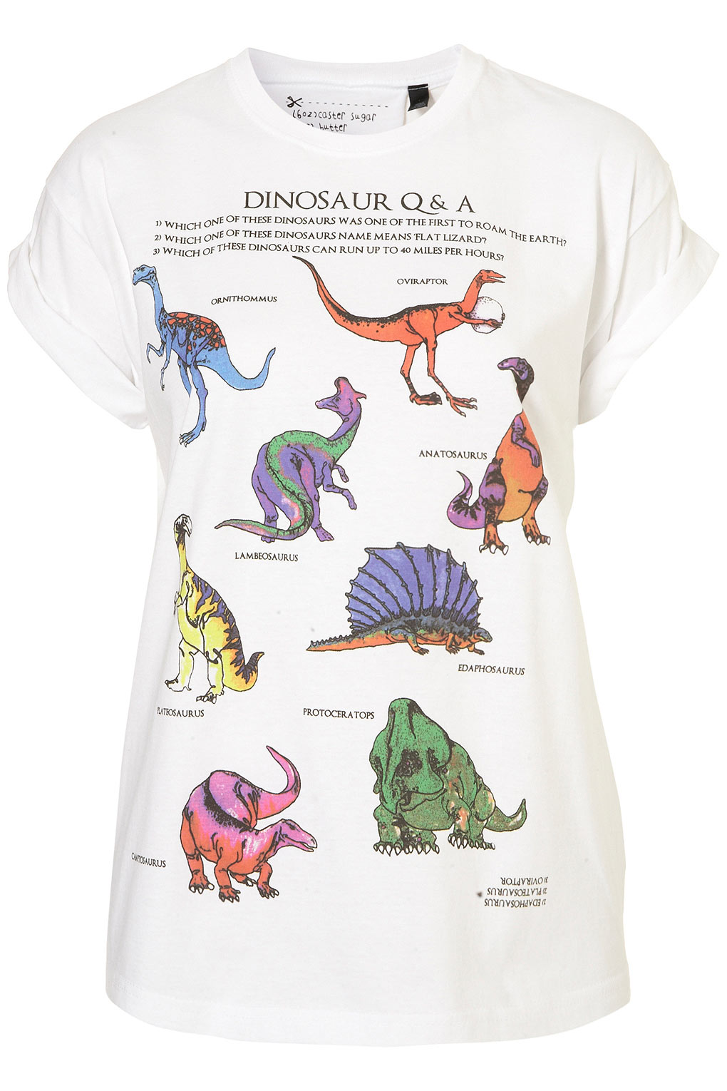 Topshop Dino Tee By Tee and Cake in White  Lyst