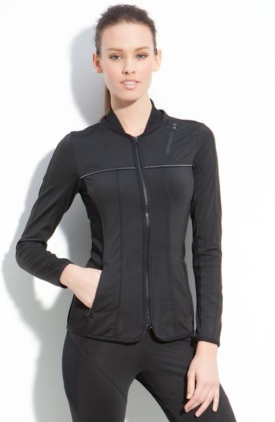 Adidas By Stella Mccartney Run Mid Layer Jacket in Black | Lyst