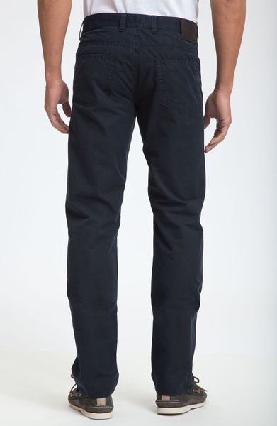 Canali Five Pocket Canvas Pants in Blue for Men (dark navy) | Lyst