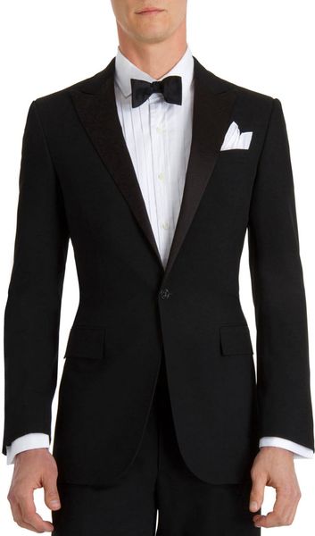 Ralph Lauren Black Label Silk Peaked Lapel Anthony Tuxedo in Black for ...