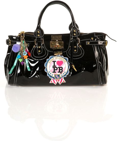 Topshop Patent Padlock Bag By Pauls Boutique** in Black | Lyst