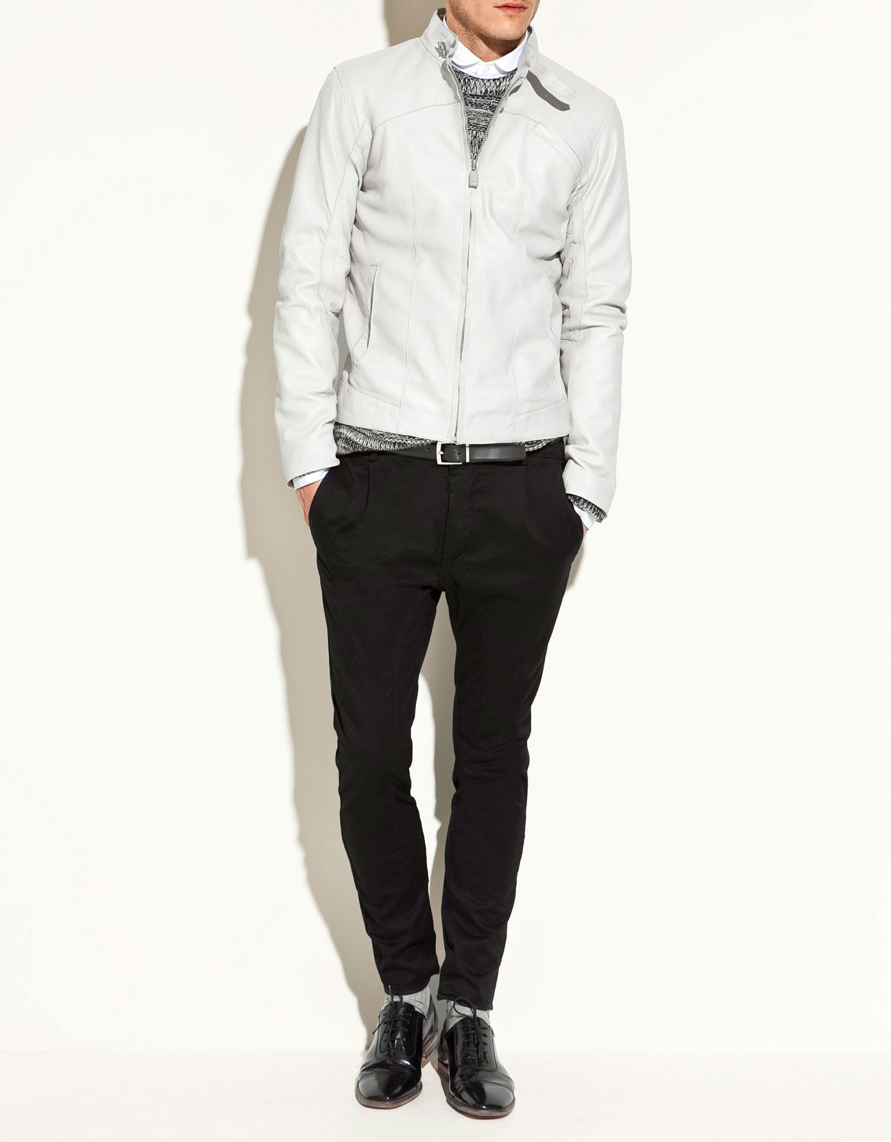 White Leather Jacket Mens Zara Modern Fashion Photo Blog White Leather Jacket Mens Zara