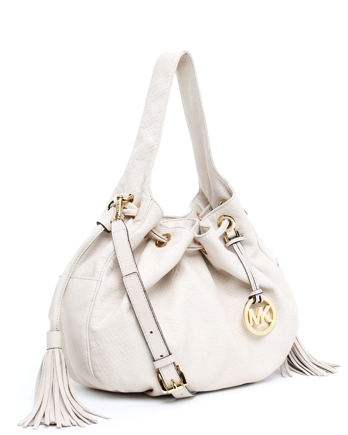 michael kors white leather handbags 