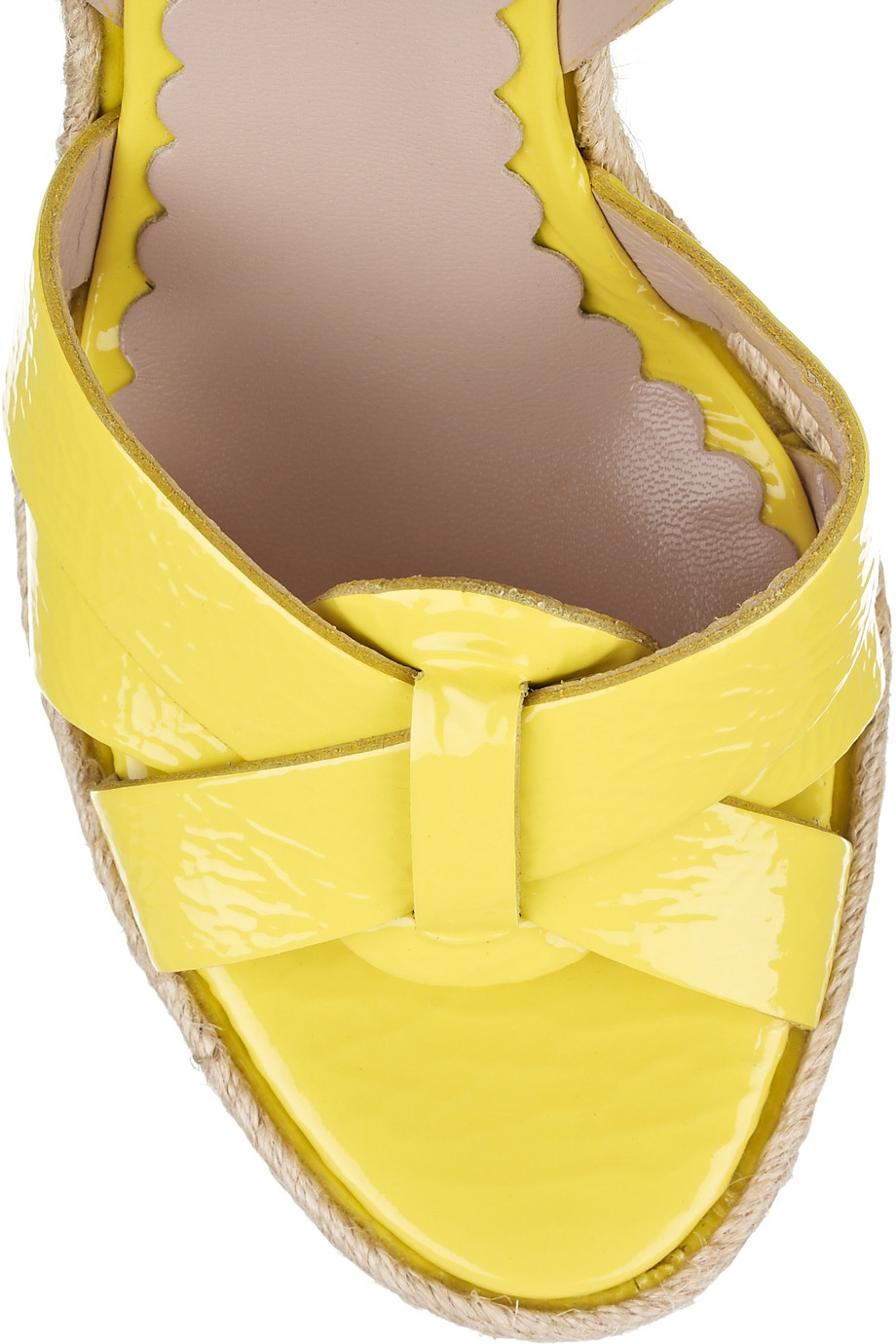 yellow wedge heel sandals