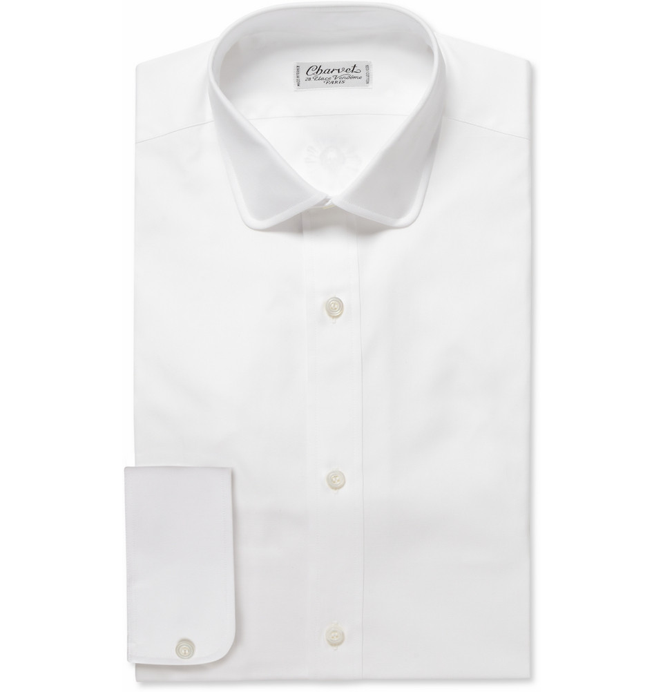 Charvet Round-collar Cotton Oxford Shirt in White for Men | Lyst