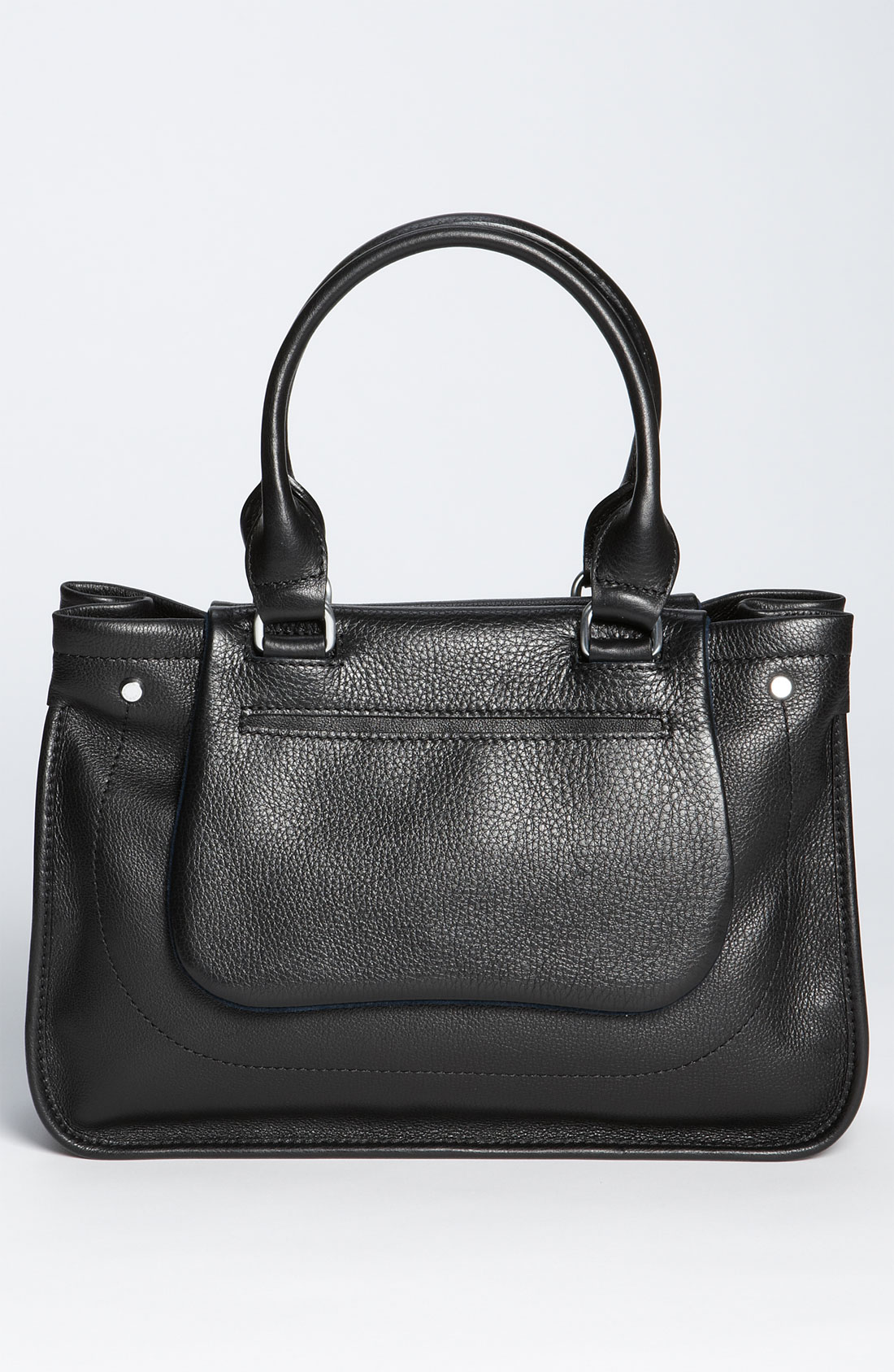 Longchamp Black Leather Balzane Handbag in Black | Lyst