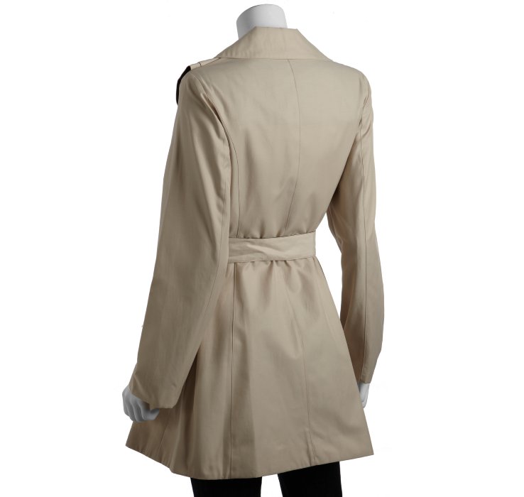 Betsey Johnson Flared Trench Coat In Black Lyst Betsey Johnson Women S Black Belted Single Ted Trench Coat