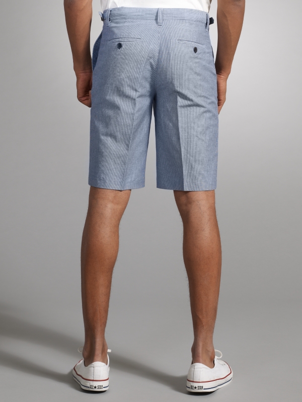 John lewis Men Smart Linen Stripe Adjuster Shorts in Blue for Men ...