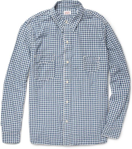 Levi's Gingham Check Cotton Shirt in Blue for Men | Lyst