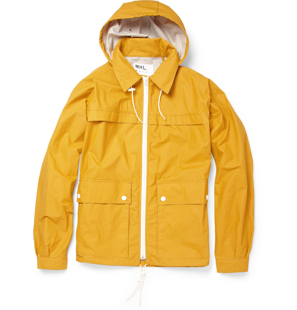 Margaret howell Mhl Waxed Cotton-blend Packaway Jacket in Yellow for ...
