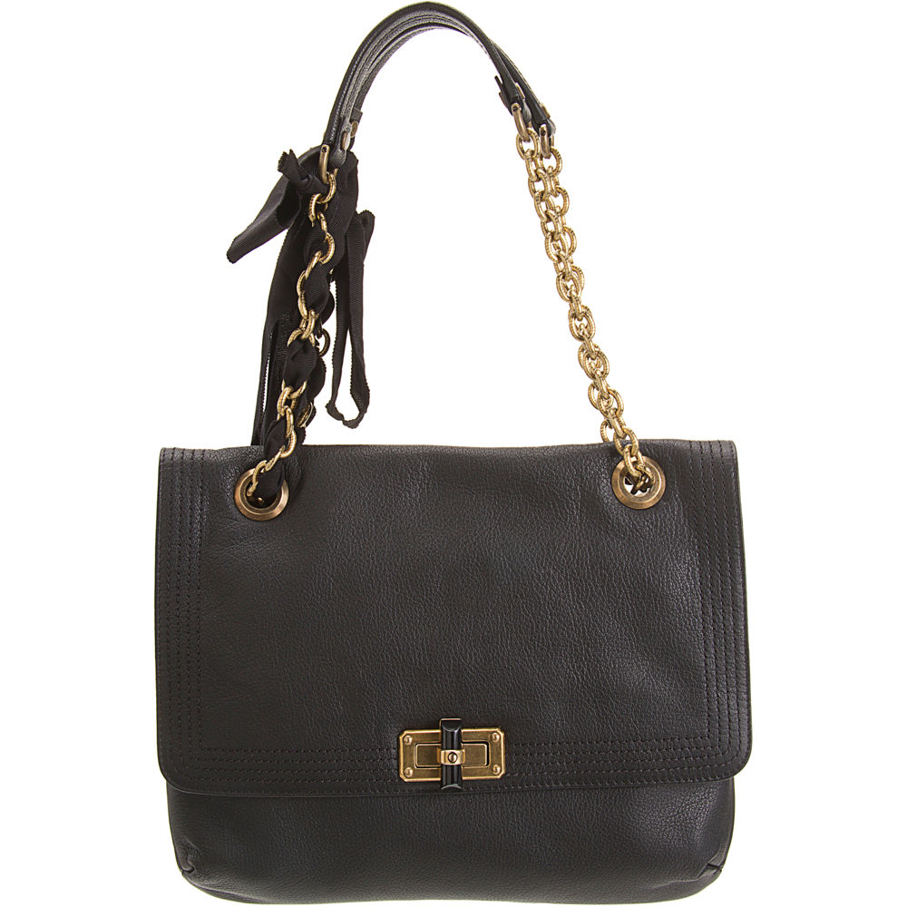 Lanvin Happy Mm Shoulder Bag in Black | Lyst