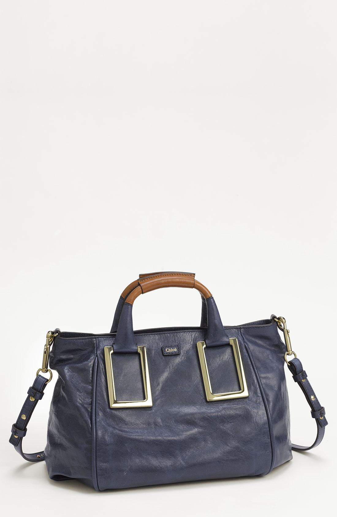 Chlo Ethel Lambskin \u0026amp; Goatskin Leather Top Handle Satchel in Blue ...