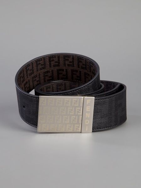 Fendi Monogram Belt in Black for Men | Lyst
