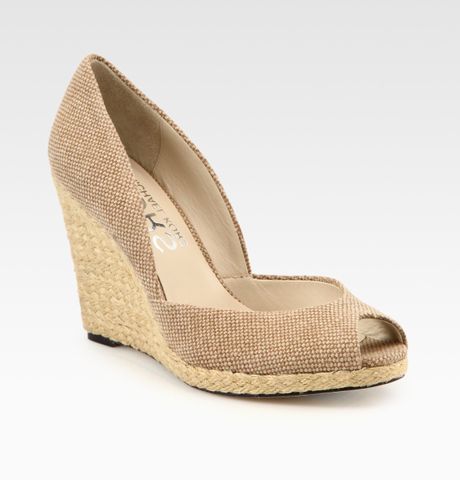 Kors By Michael Kors Vail Classic Canvas Espadrille Wedge Pumps in ...