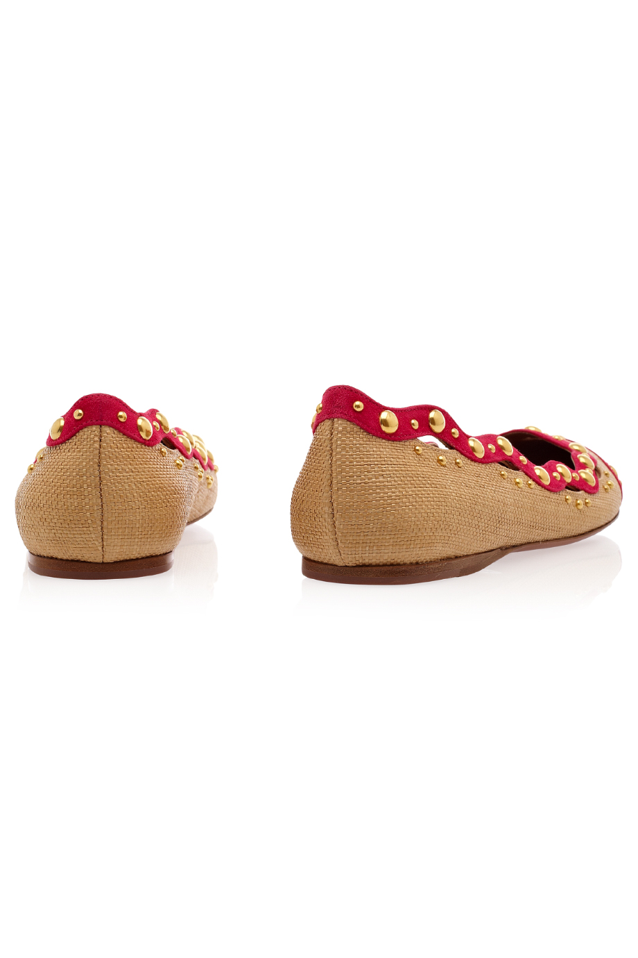 studded ballerina flats