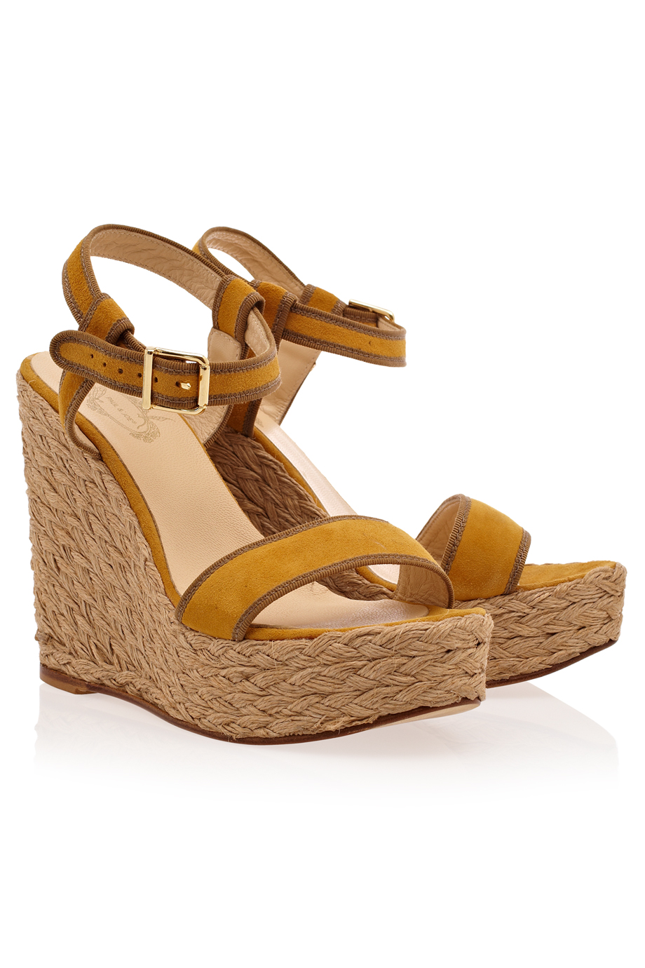 Paul & Joe Strappy Wedges in Yellow | Lyst