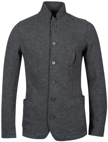Hartford Boiled Wool Jacket in Gray for Men (charcoal) | Lyst