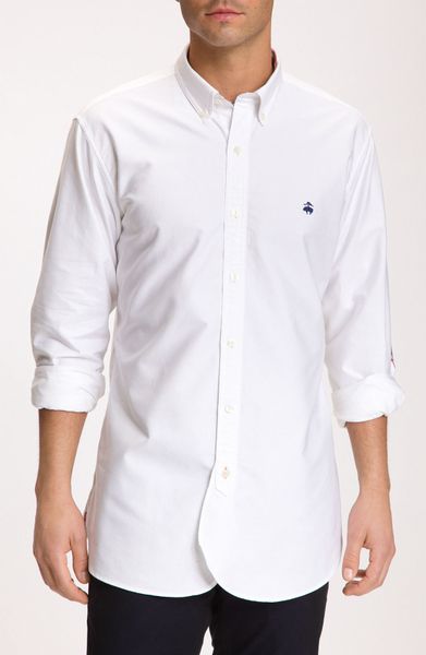 Brooks Brothers University Oxford Cotton Sport Shirt in White for Men ...