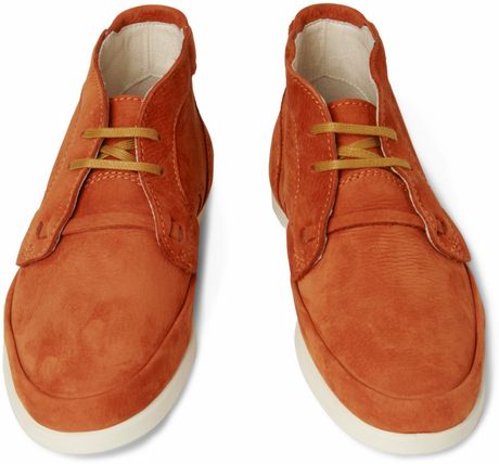 Folk Armstrong Suede and Leather Chukka Boots in Orange for Men (red ...