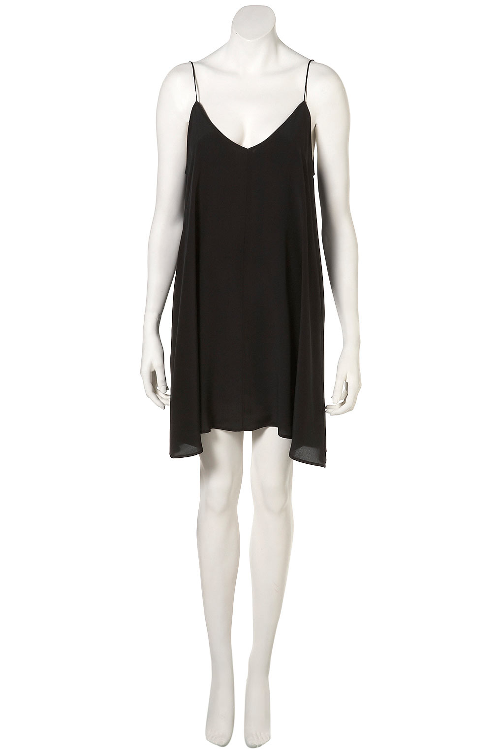 Topshop Half Sleeve Swing Dress in Black | Lyst