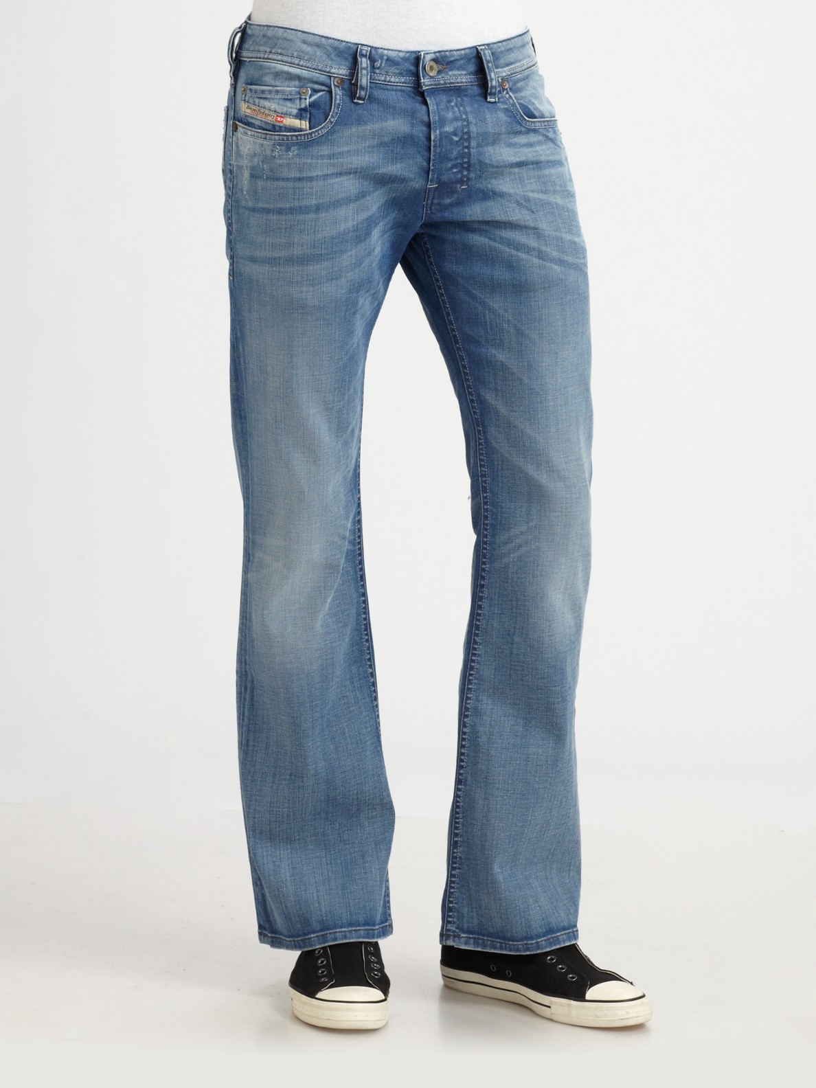 Diesel Zathan Boot-cut Jeans in Blue for Men | Lyst
