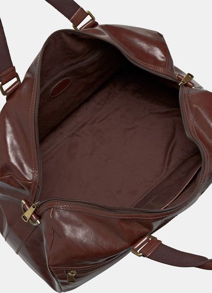 Fossil Transit Leather Duffel Bag in Brown for Men (dark brown) | Lyst