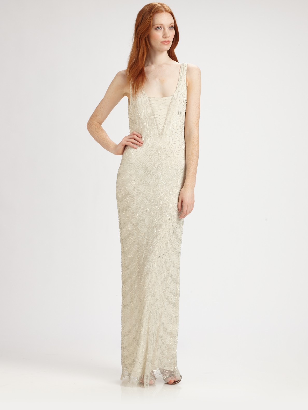 aidan mattox copper gown